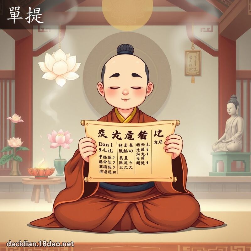 單提 - 國語大辭典配圖