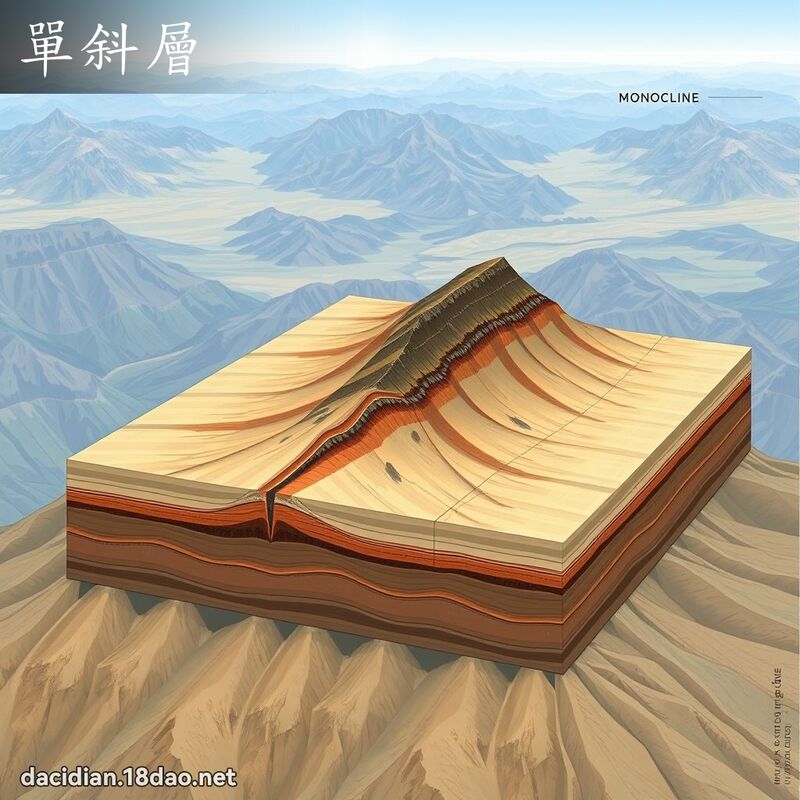 單斜層 - 國語大辭典配圖