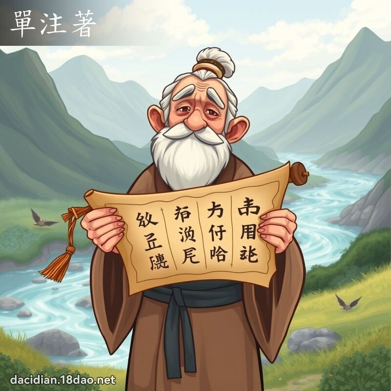 單注著 - 國語大辭典配圖