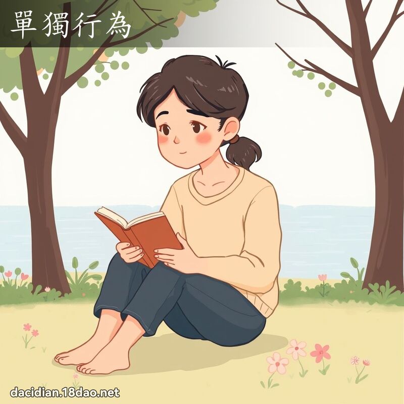 單獨行為 - 國語大辭典配圖