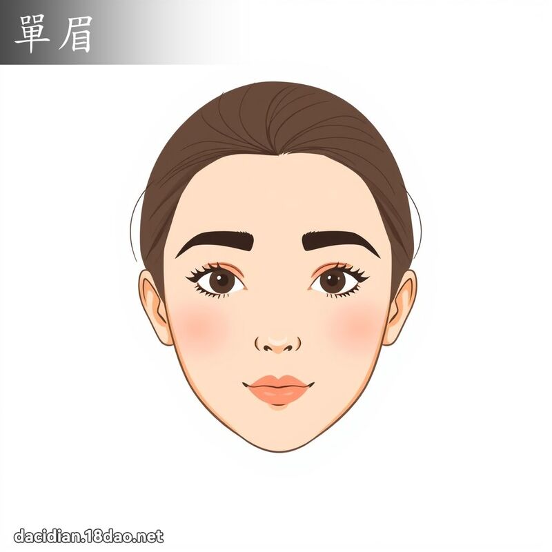 單眉 - 國語大辭典配圖