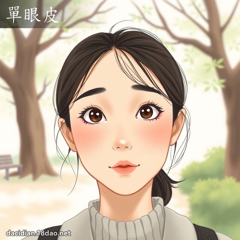 單眼皮 - 國語大辭典配圖