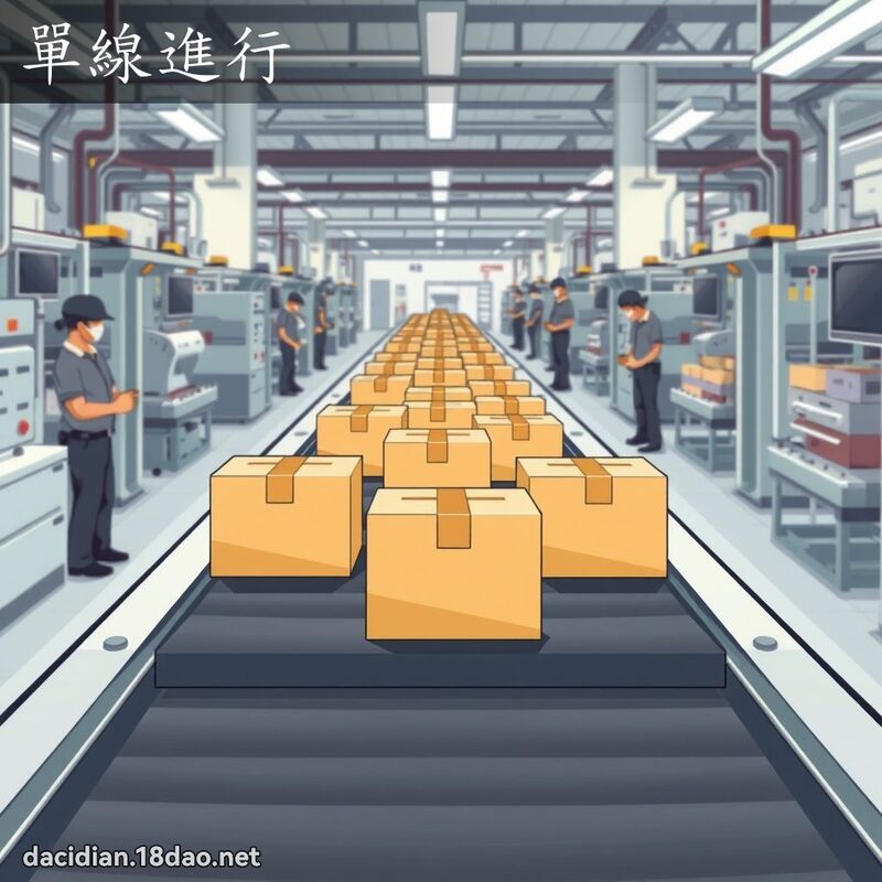 單線進行 - 國語大辭典配圖