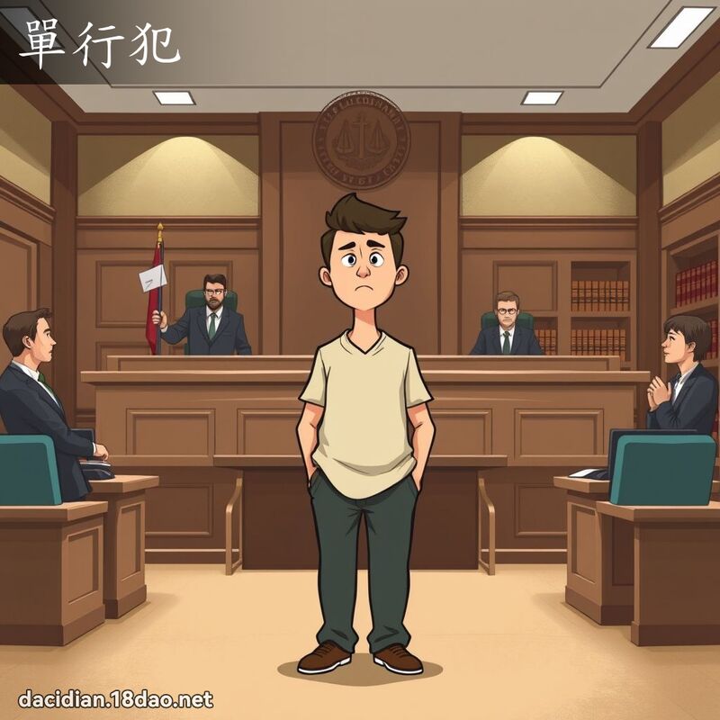單行犯 - 國語大辭典配圖