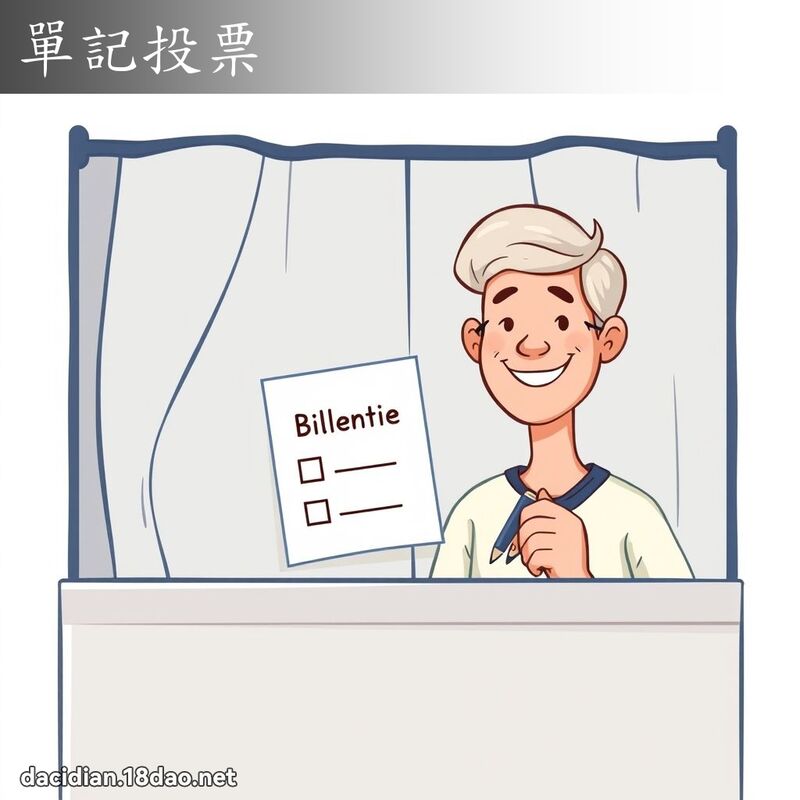 單記投票 - 國語大辭典配圖