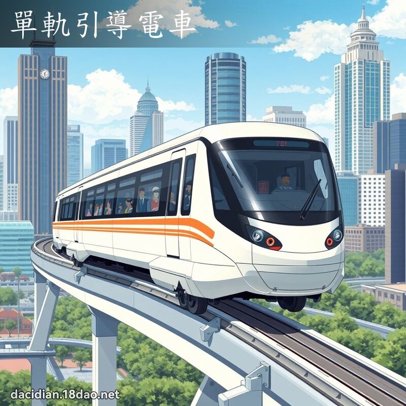 单轨引导电车 - 国语大辞典配图