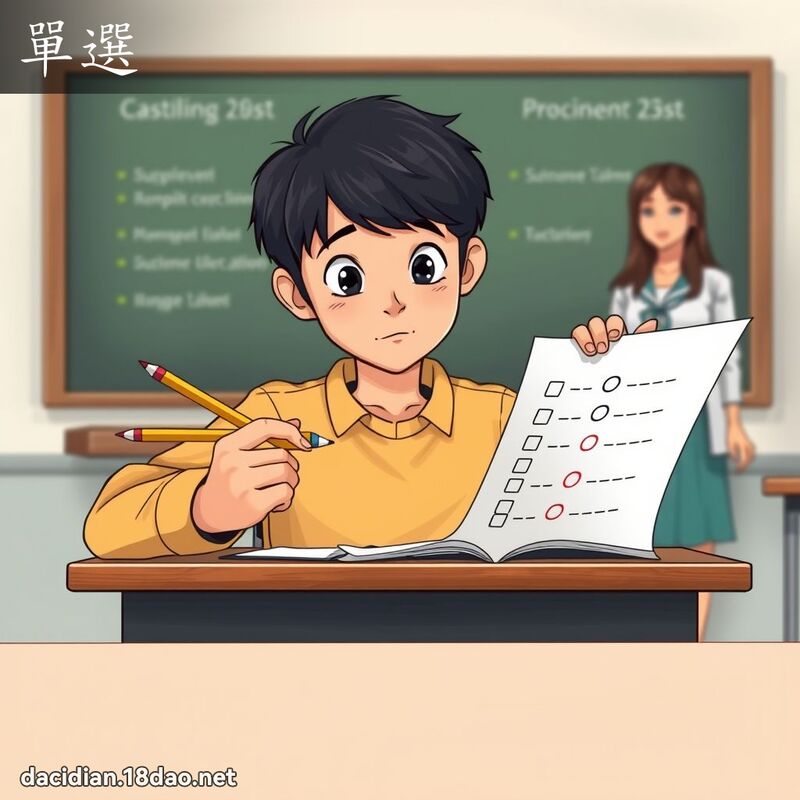 單選 - 國語大辭典配圖
