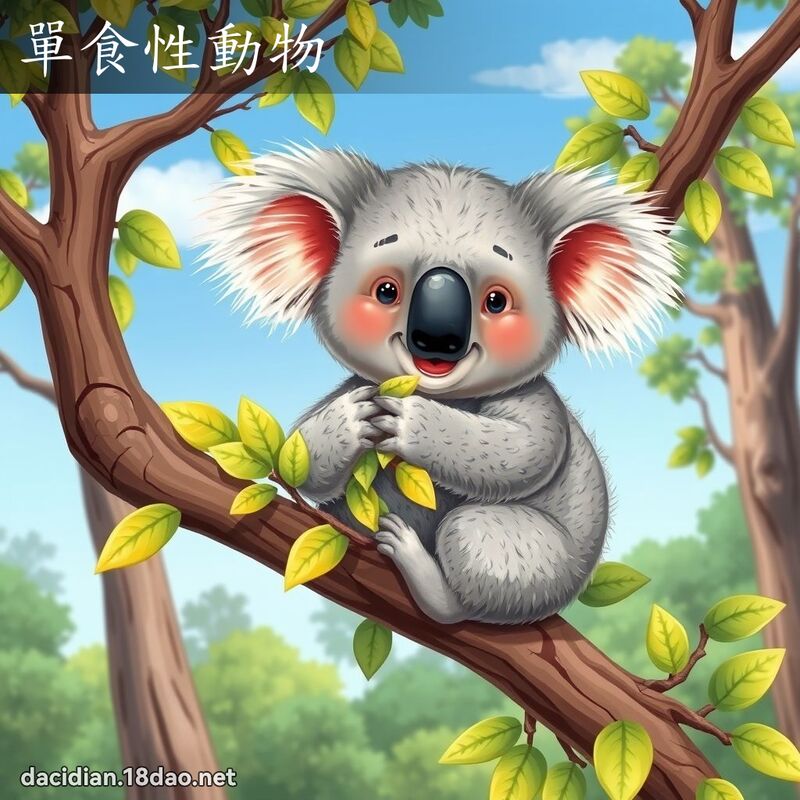 單食性動物 - 國語大辭典配圖