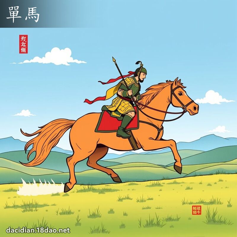 單馬 - 國語大辭典配圖