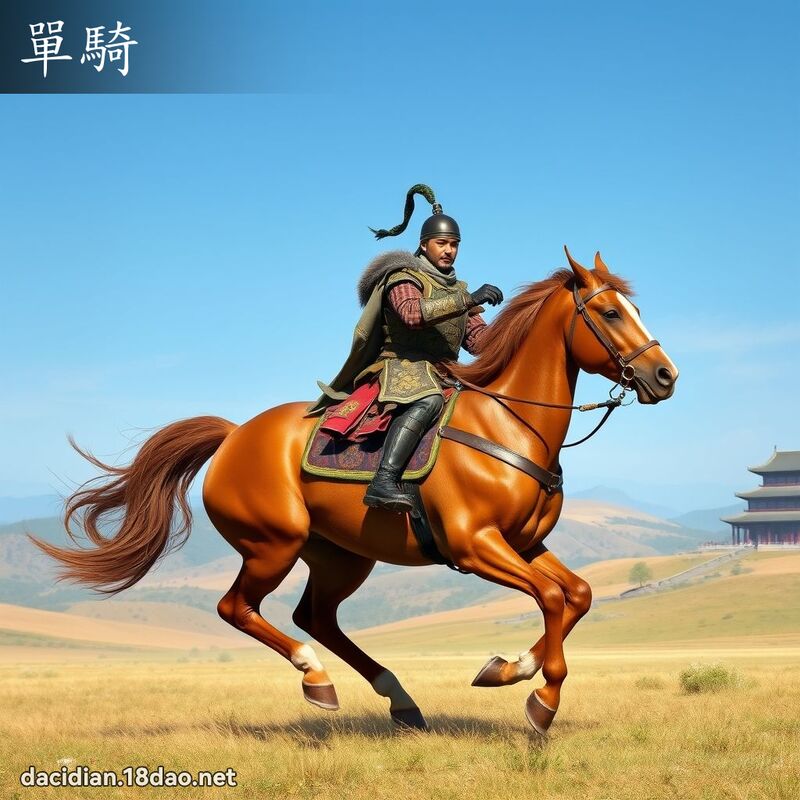 單騎 - 國語大辭典配圖