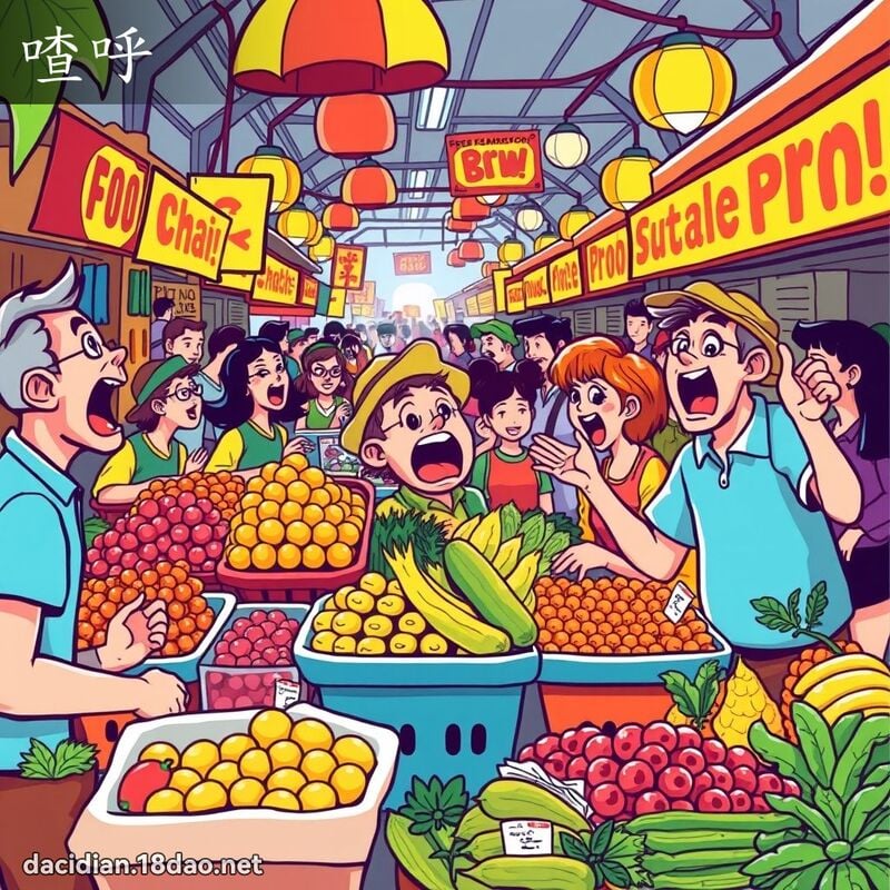 喳呼 - 国语大辞典配图