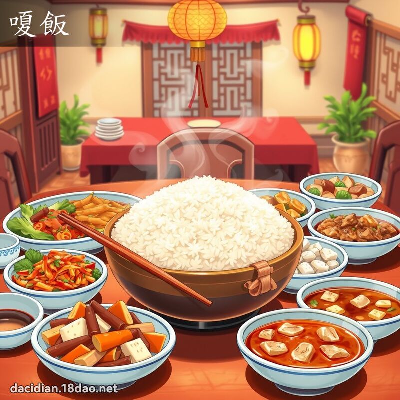 嗄飯 - 國語大辭典配圖