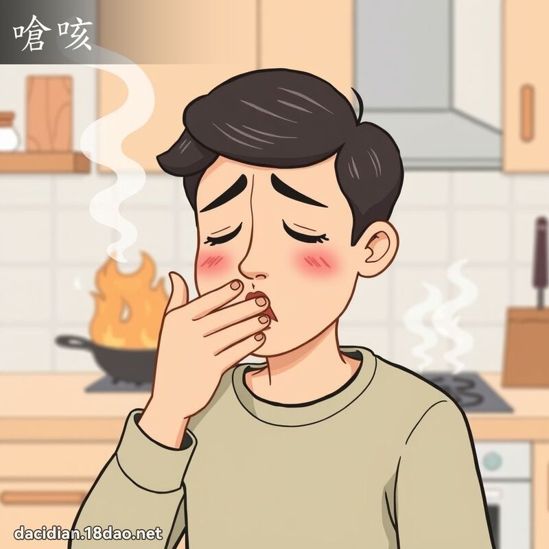 呛咳 - 国语大辞典配图
