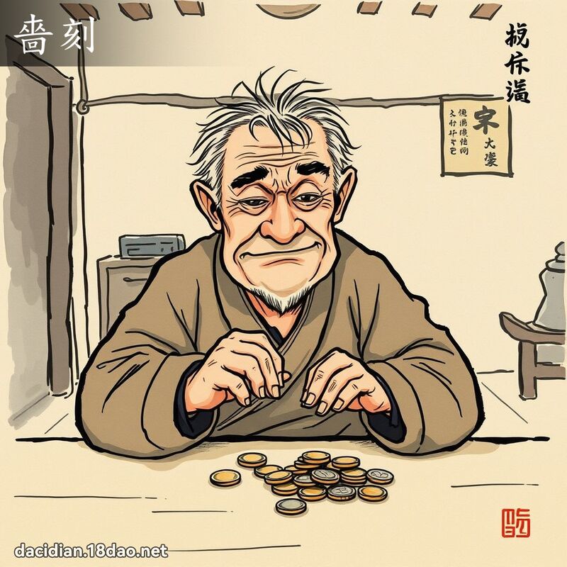 嗇刻 - 國語大辭典配圖