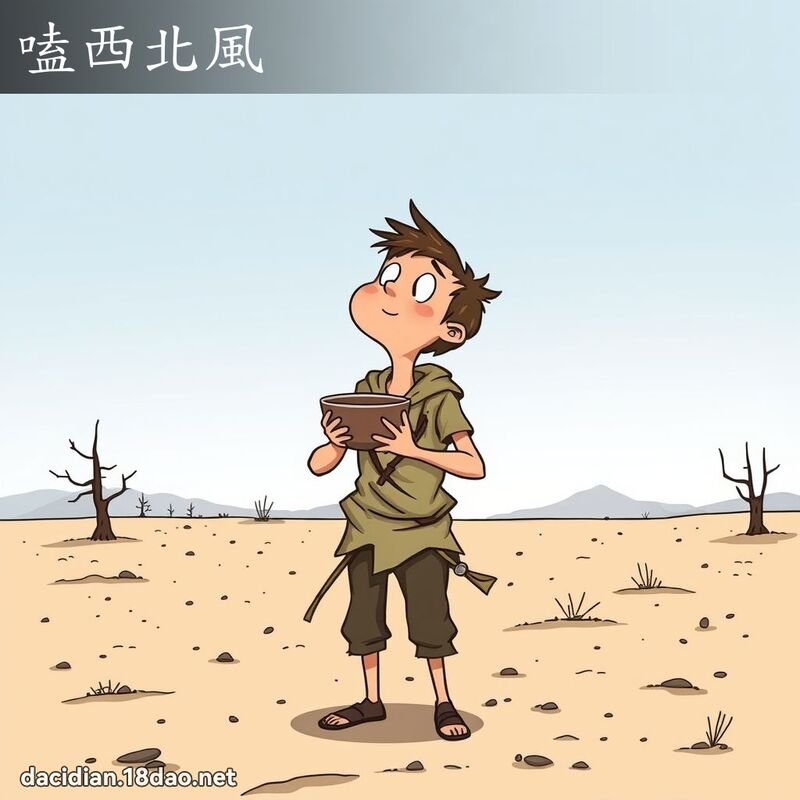 嗑西北风 - 国语大辞典配图