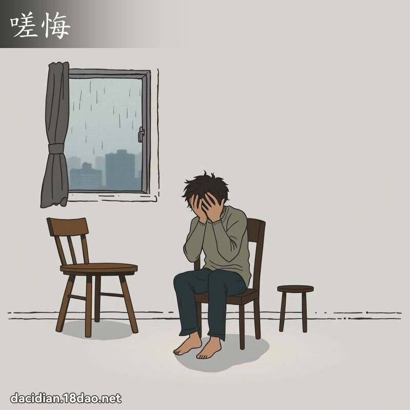 嗟悔 - 国语大辞典配图
