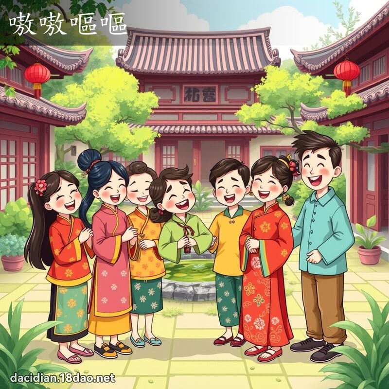嗷嗷呕呕 - 国语大辞典配图