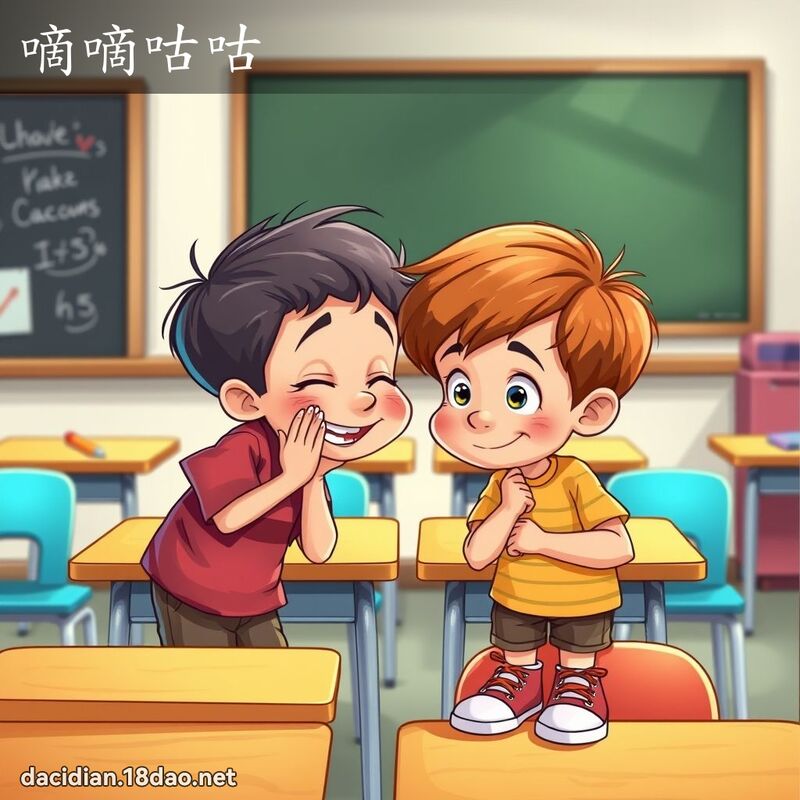 嘀嘀咕咕 - 国语大辞典配图