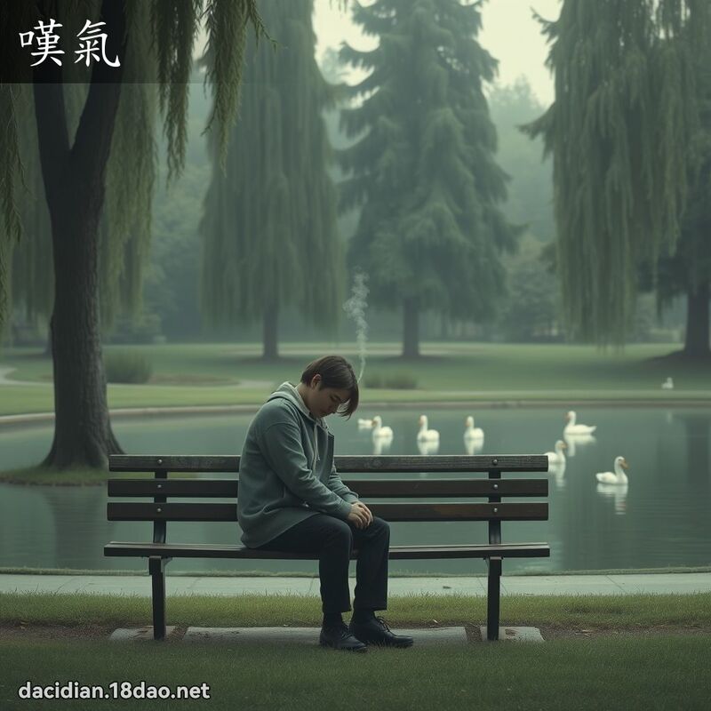 嘆氣 - 國語大辭典配圖
