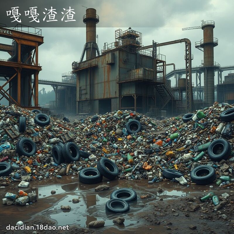 嘎嘎渣渣 - 国语大辞典配图