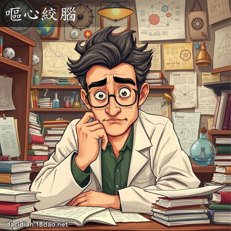 嘔心絞腦 - 國語大辭典配圖