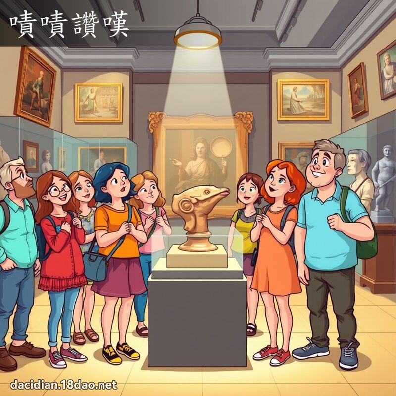 嘖嘖讚嘆 - 國語大辭典配圖