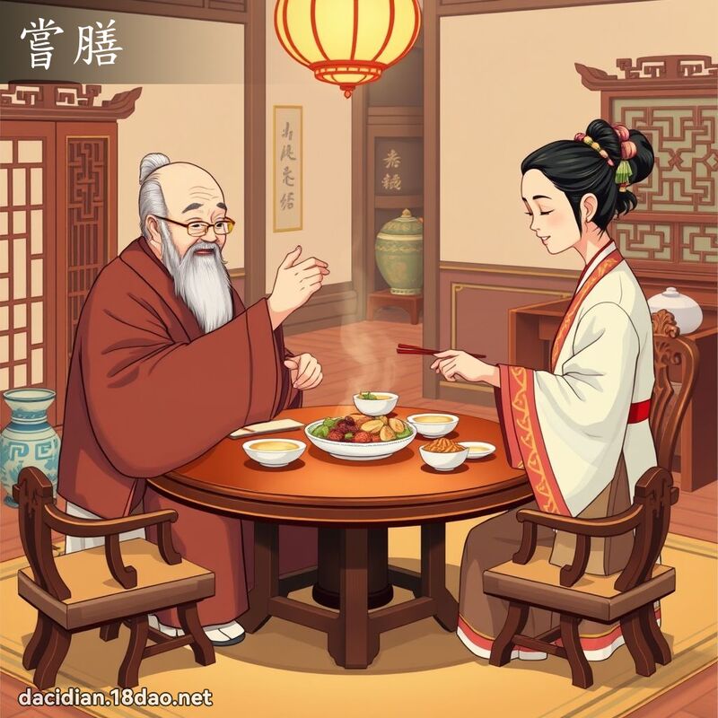 嘗膳 - 國語大辭典配圖