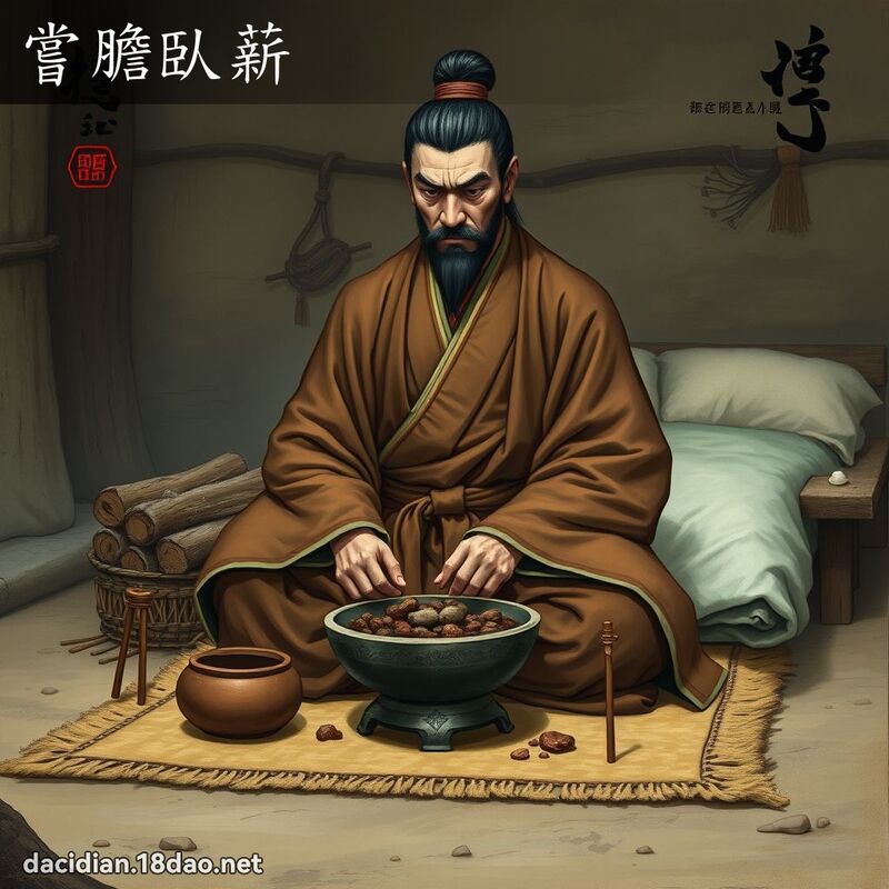 嘗膽臥薪 - 國語大辭典配圖