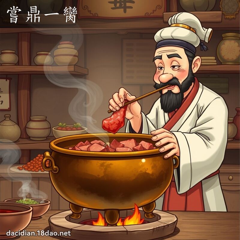 尝鼎一臠 - 国语大辞典配图