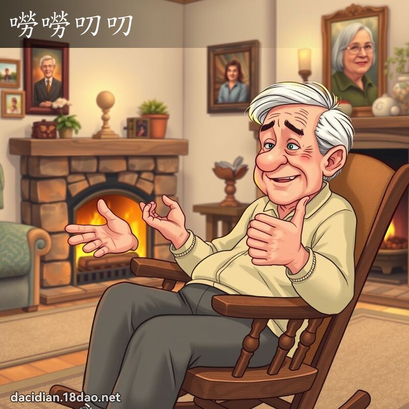 嘮嘮叨叨 - 国语大辞典配图