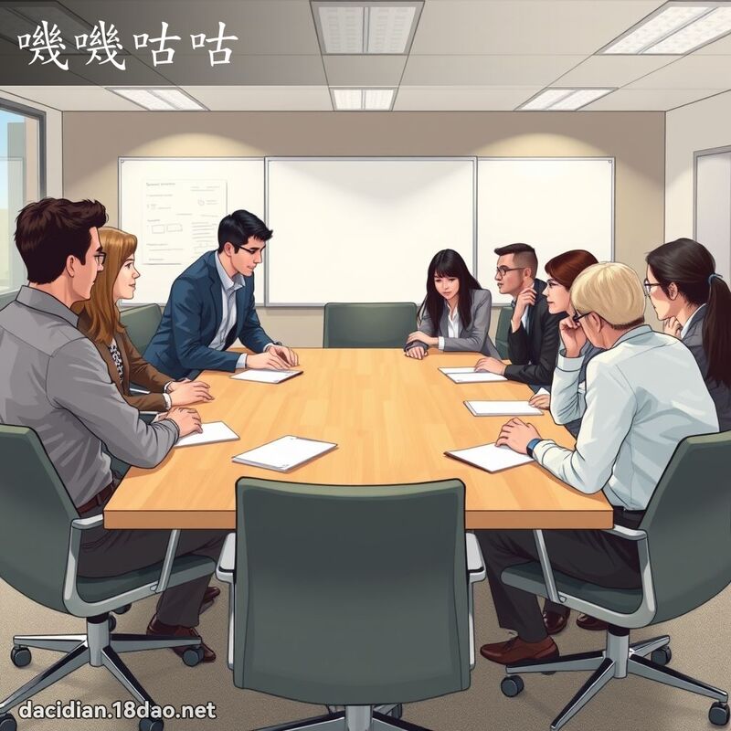 嘰嘰咕咕 - 国语大辞典配图