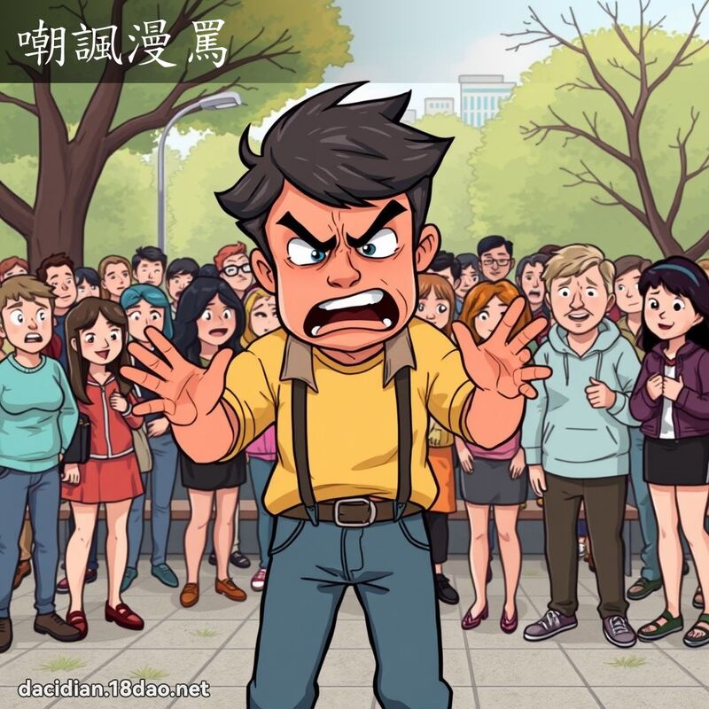 嘲讽漫骂 - 国语大辞典配图