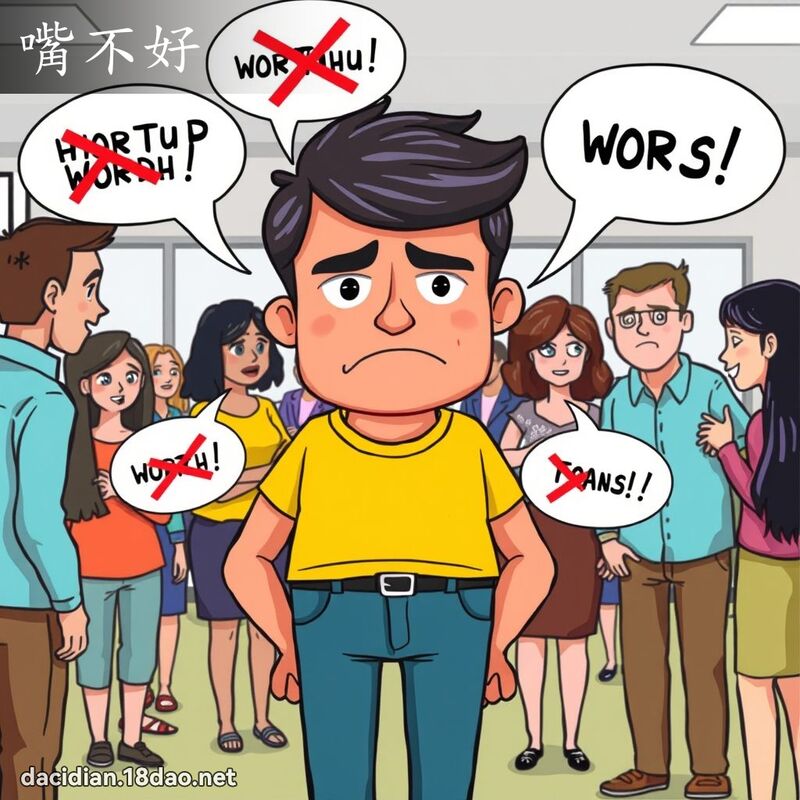 嘴不好 - 國語大辭典配圖