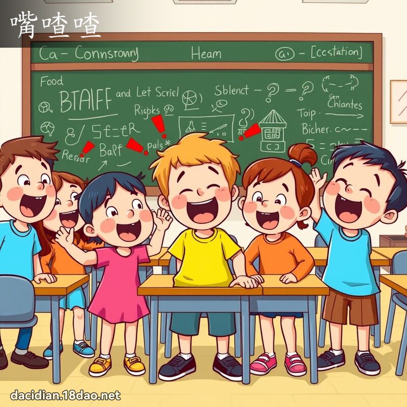 嘴喳喳 - 國語大辭典配圖