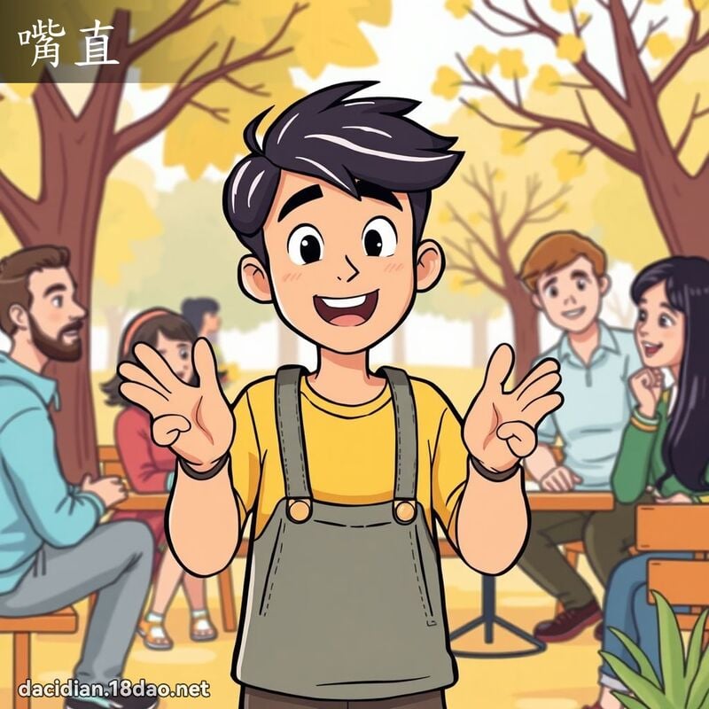 嘴直 - 國語大辭典配圖