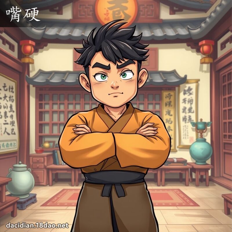嘴硬 - 国语大辞典配图