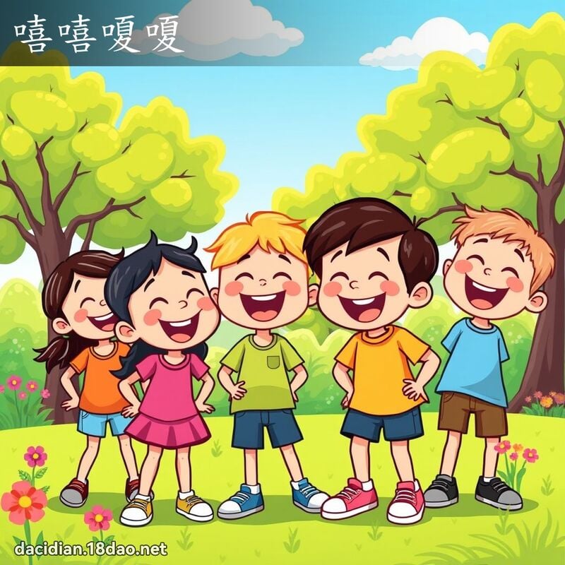 嘻嘻嗄嗄 - 國語大辭典配圖