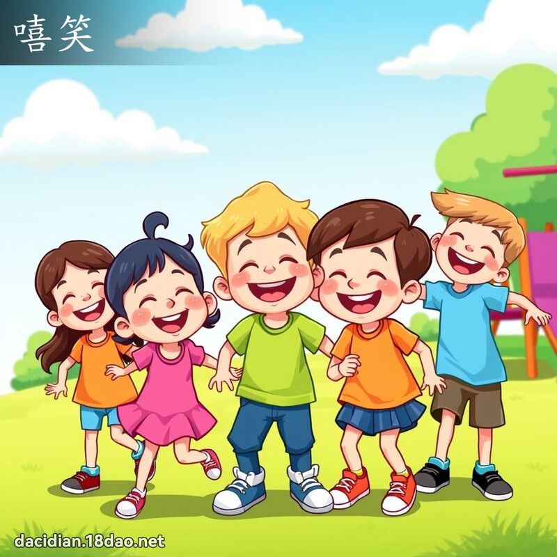 嘻笑 - 国语大辞典配图