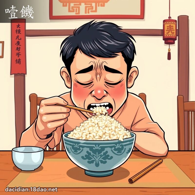 噎饥 - 国语大辞典配图