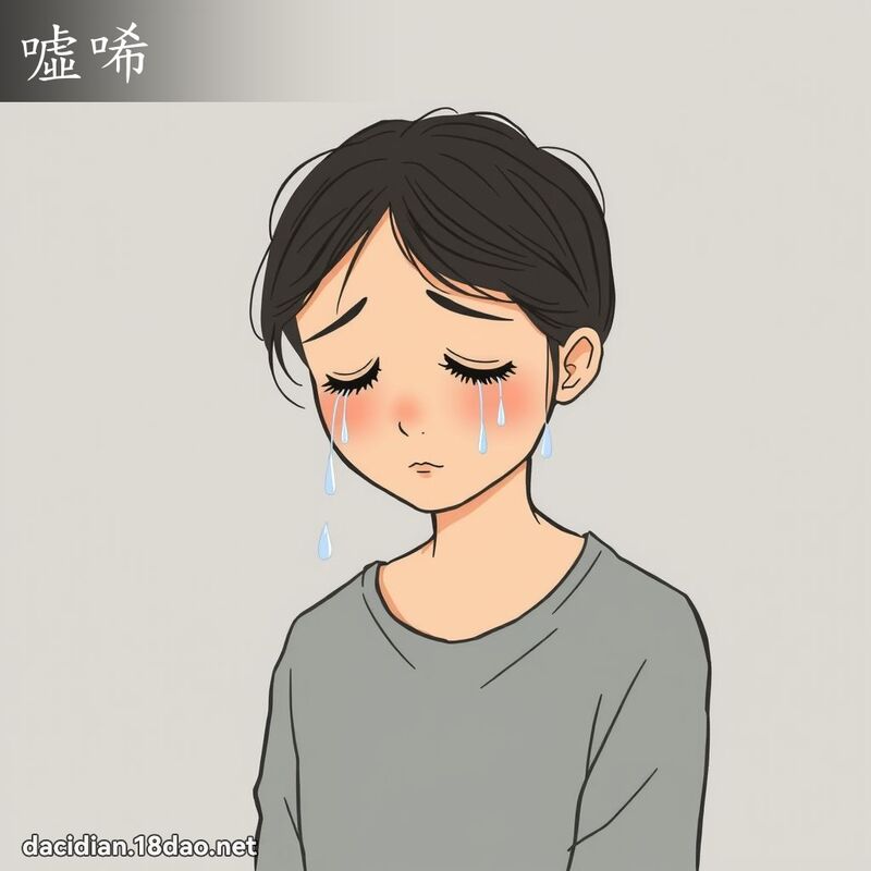 噓唏 - 國語大辭典配圖