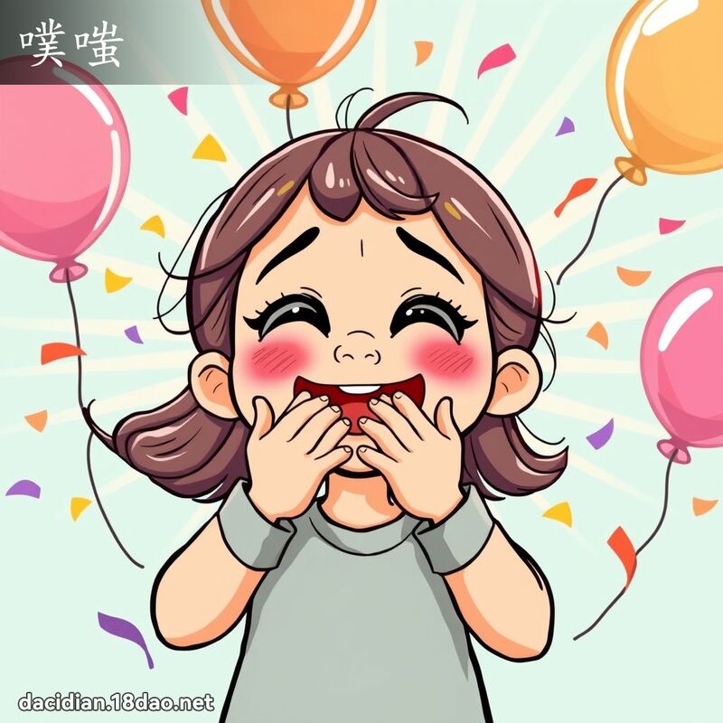 噗嗤 - 國語大辭典配圖