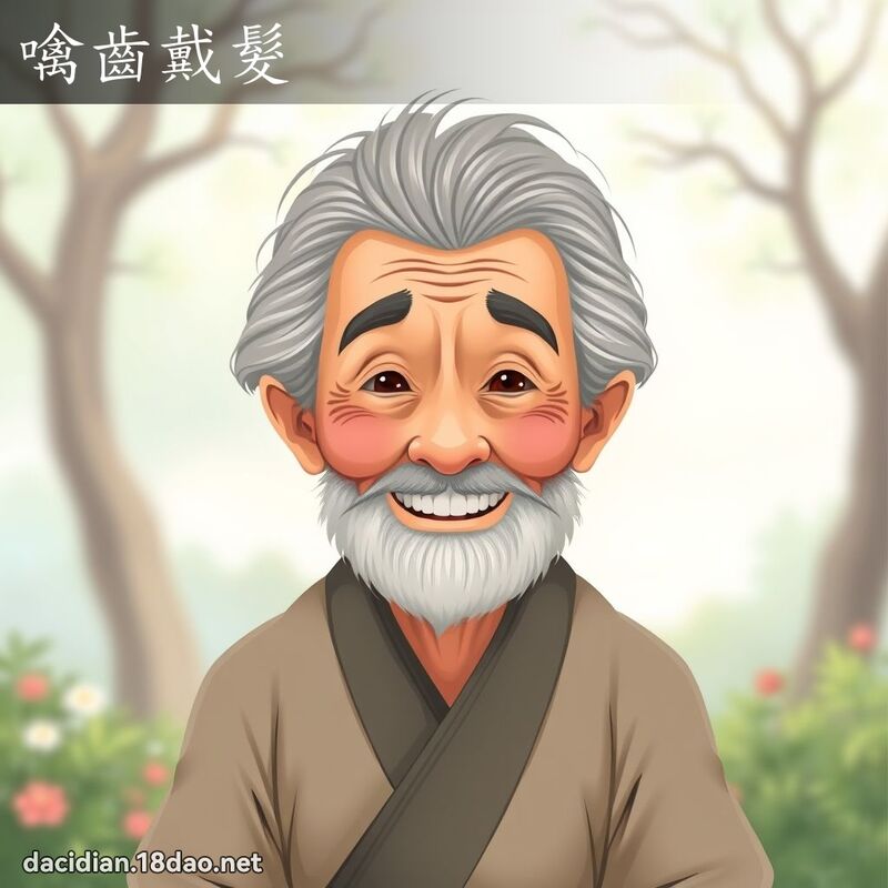 噙齿戴发 - 国语大辞典配图
