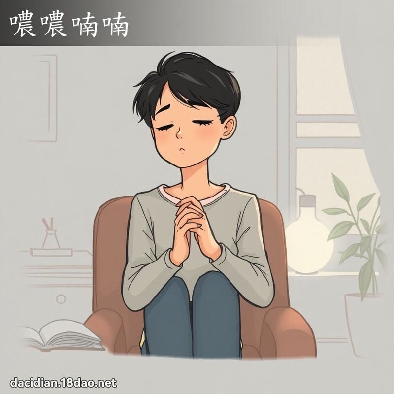 噥噥喃喃 - 國語大辭典配圖