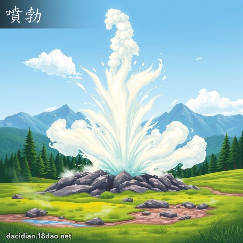 喷勃 - 国语大辞典配图