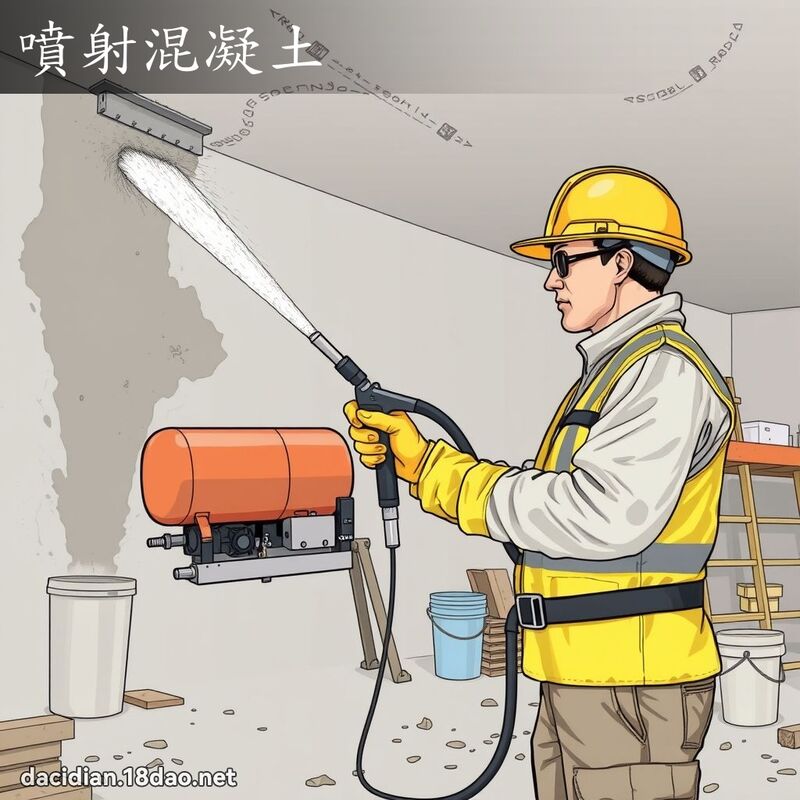 喷射混凝土 - 国语大辞典配图