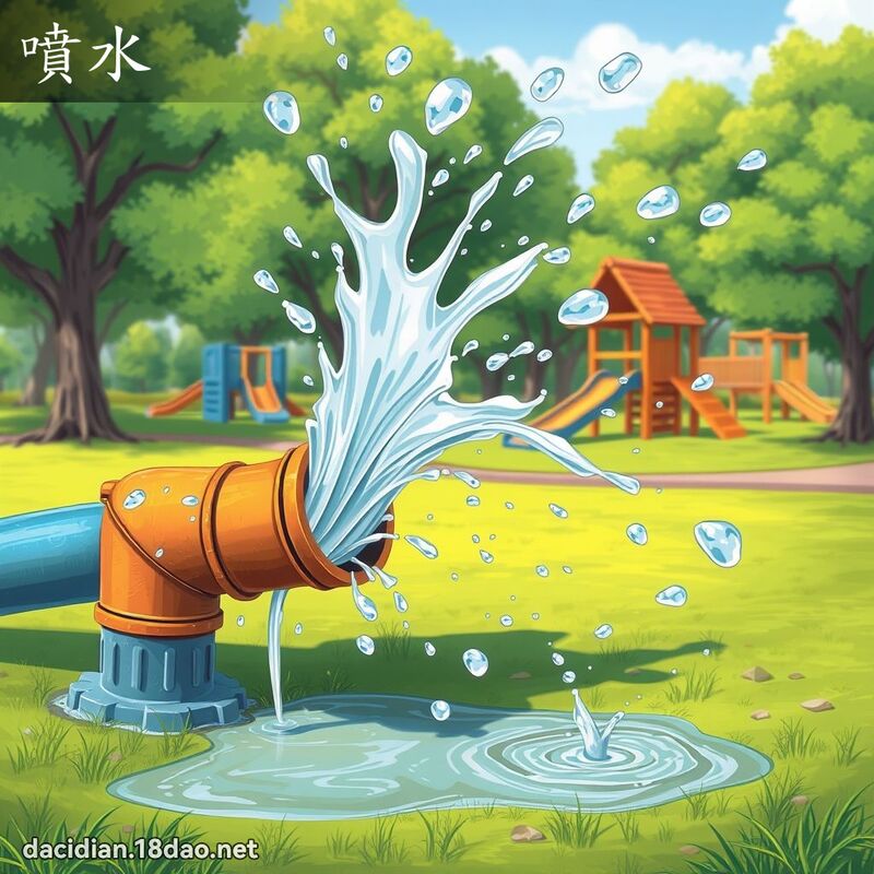 喷水 - 国语大辞典配图