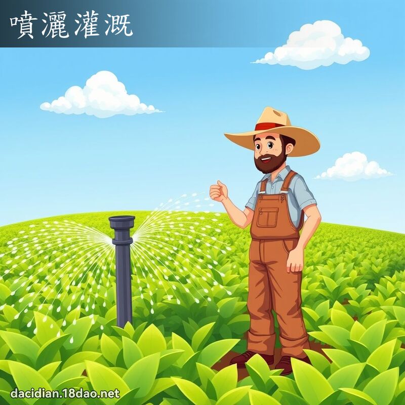喷洒灌溉 - 国语大辞典配图