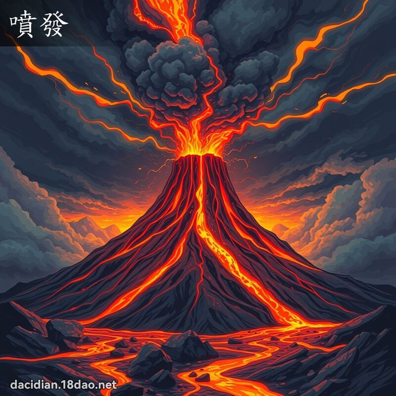 喷发 - 国语大辞典配图