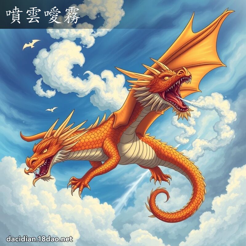 喷云噯雾 - 国语大辞典配图