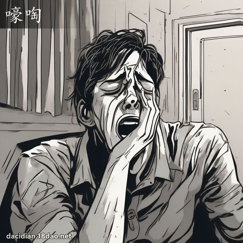 嚎啕 - 国语大辞典配图
